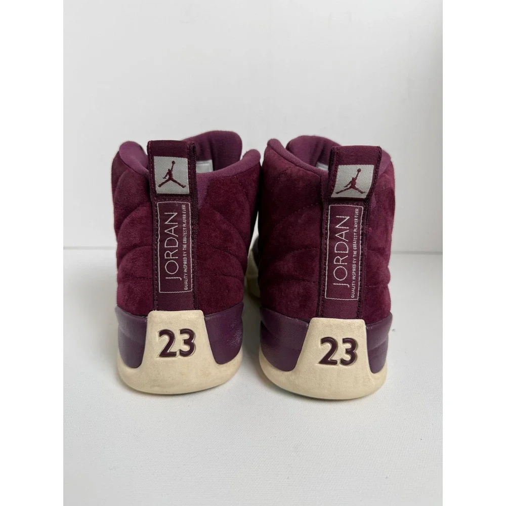 Air Jordan 12 Retro Bordeaux Burgundy Suede Mens Size 8 Shoes 130690-617